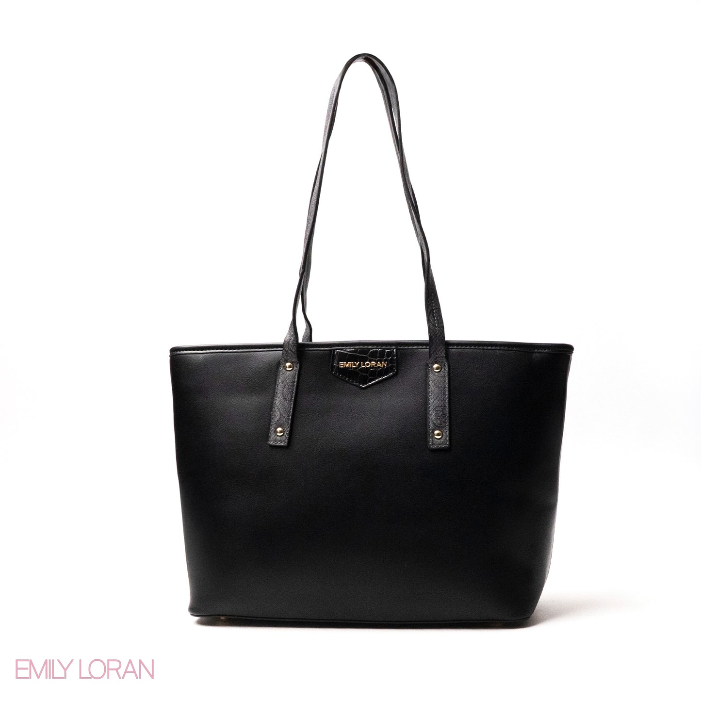 EMILY LOGO-PRINT LEATHER SHOULDERS BAG WITH A SMALL BAG - LARGE