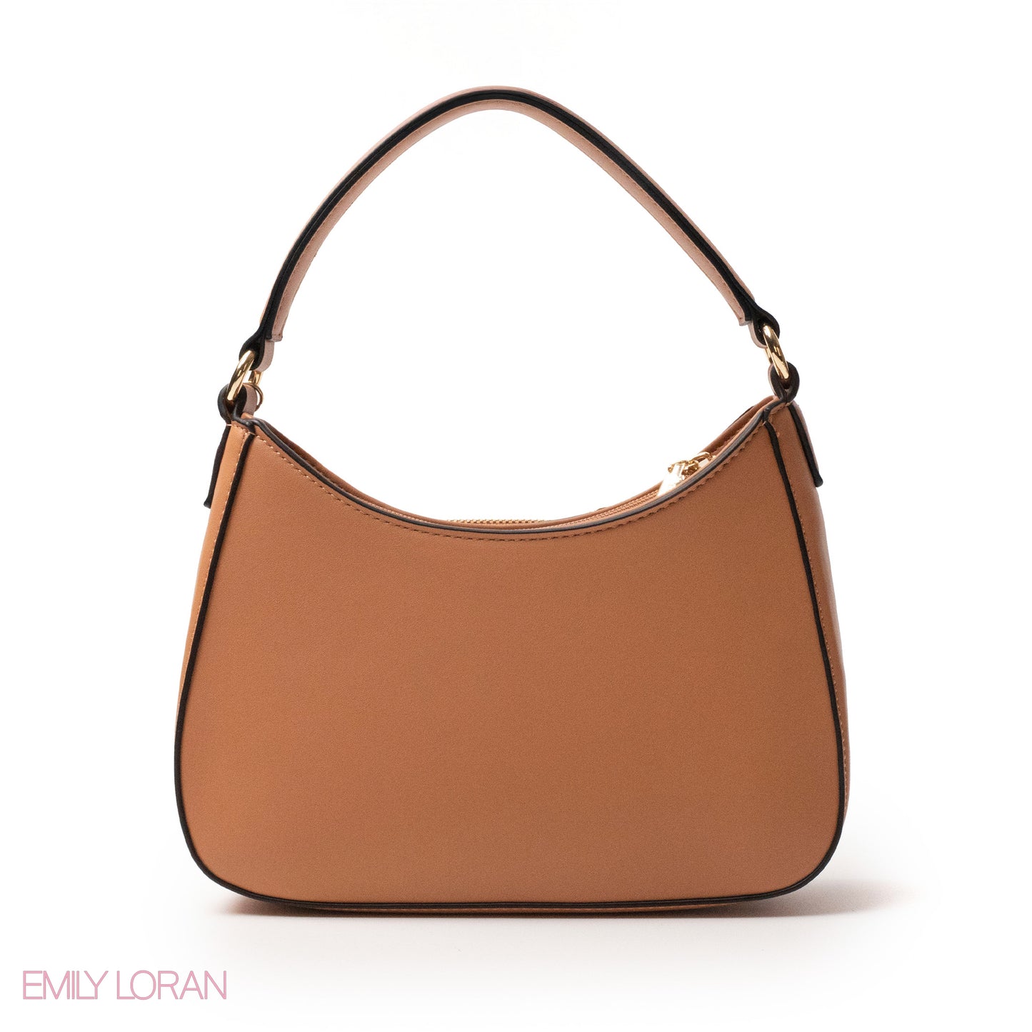 LIGHT COLORS LEATHER HANDBAG WITH METAL CHAIN -SMALL