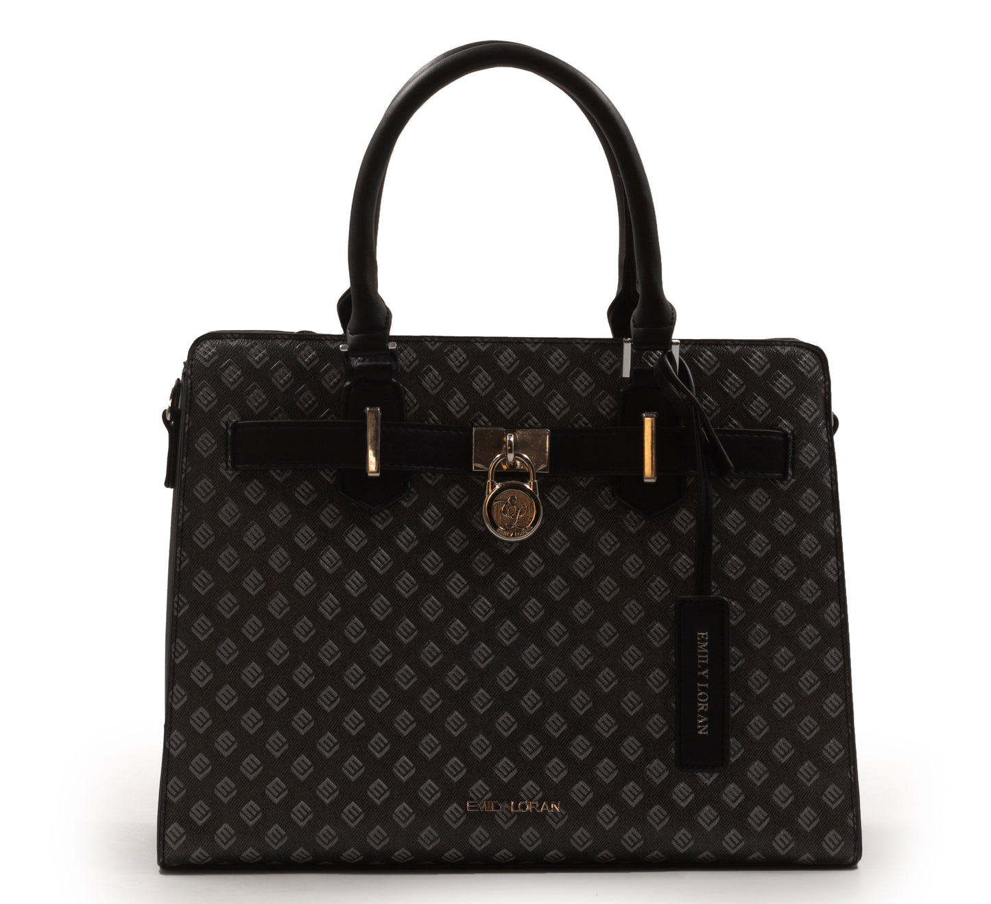 MODERN PRINTED HANDBAG WITH A CHAIN DETAIL -LARGE