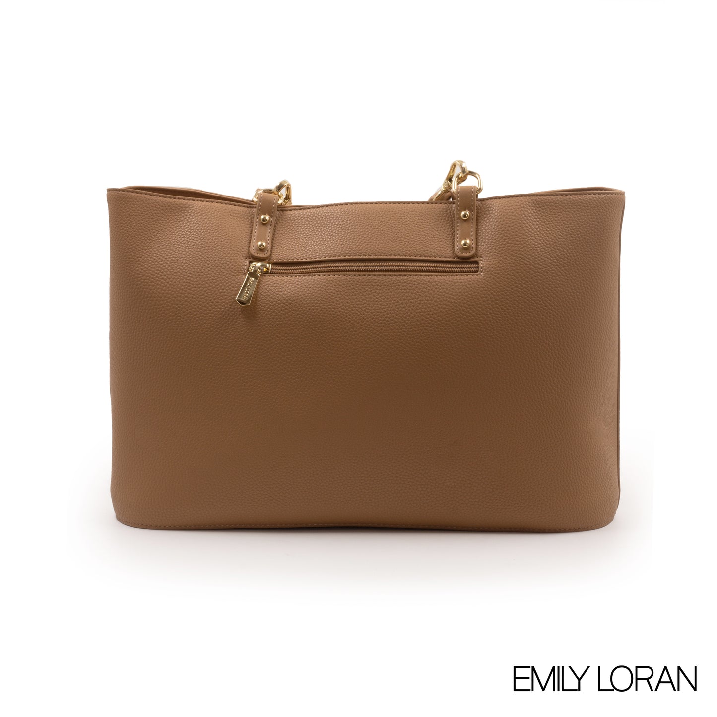 BEIGE LEATHER TOTE WITH SPECIAL DESIGN -LARGE