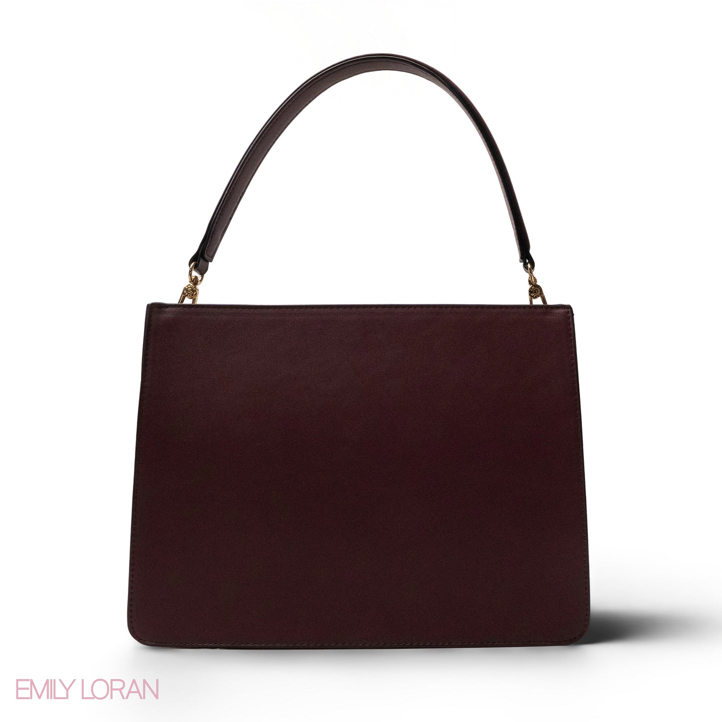 MATTE SMOOTH LEATHER HANDBAG WITH ACCESSORIES -LARGE