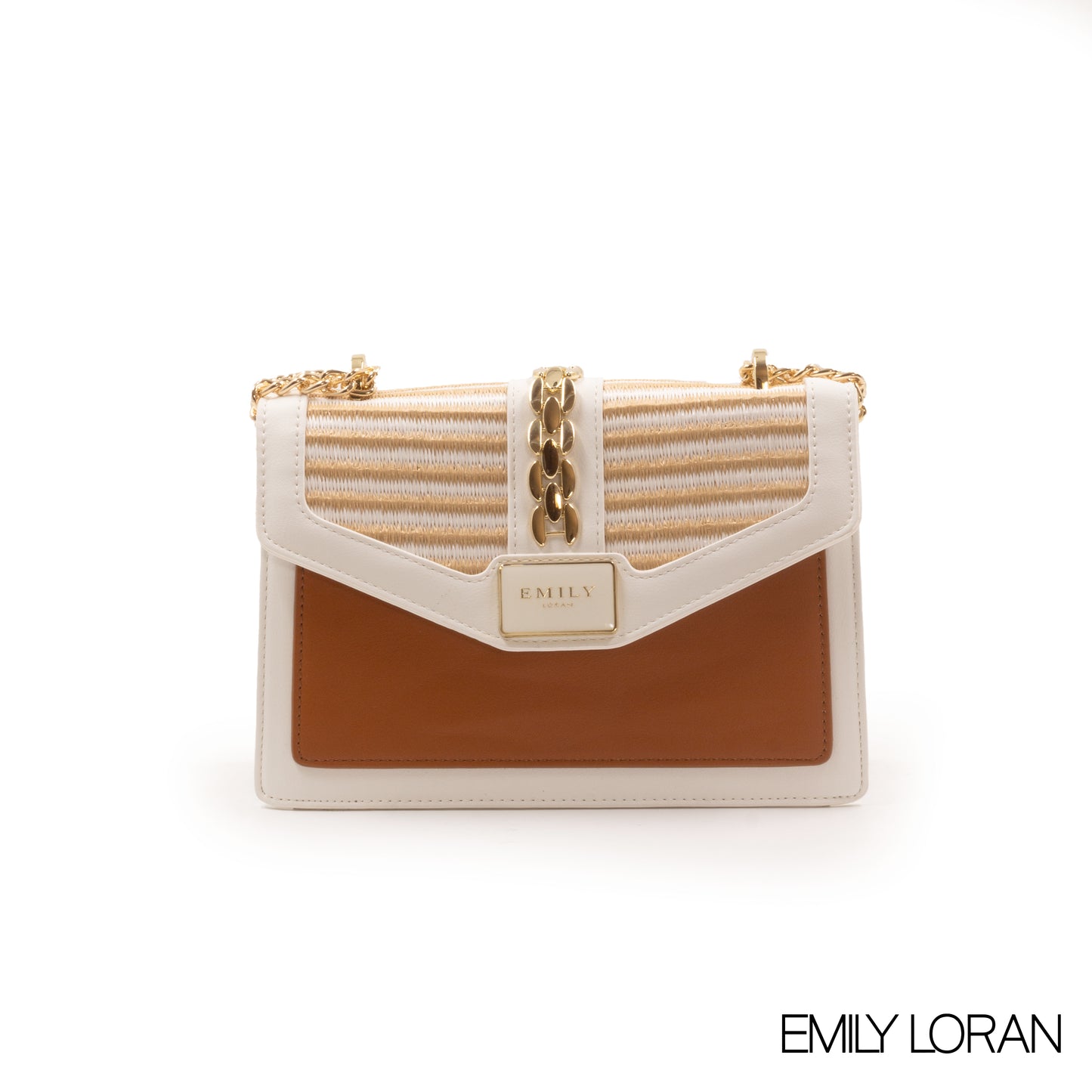 LEATHER CROSSBODY BAG WITH STRAW DETAILS- SMALL