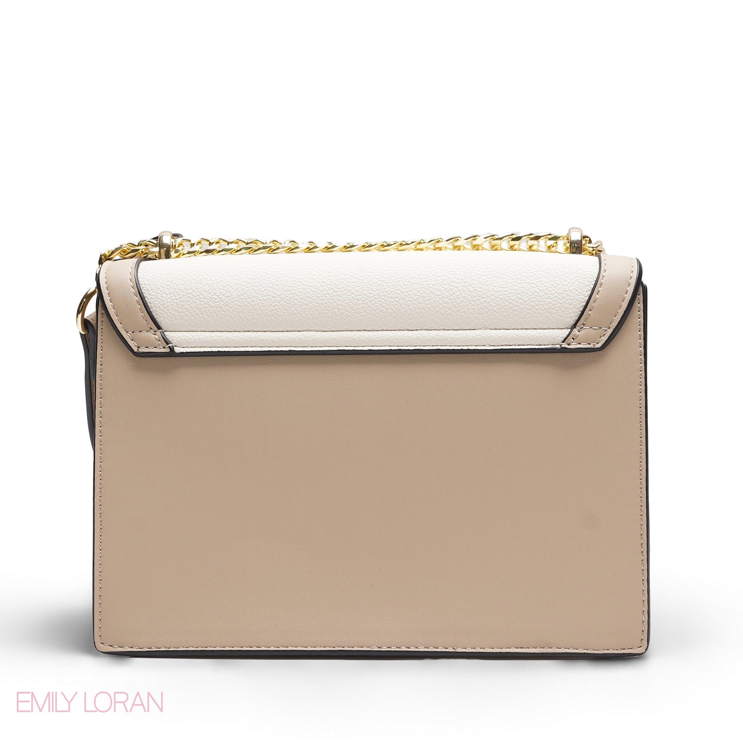 EMILY 3D FLORAL APPLIQUÉ CROSSBODY BAG - WHITE & BEIGE