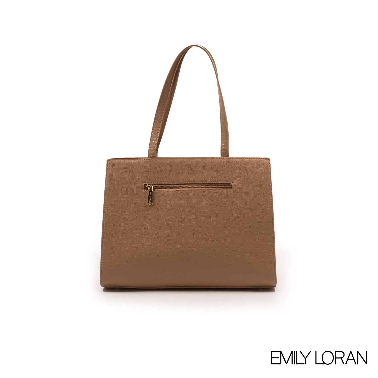 BEIGE LEATHER HANDBAG WITH GOLD CHAIN AND SCARF -LARGE