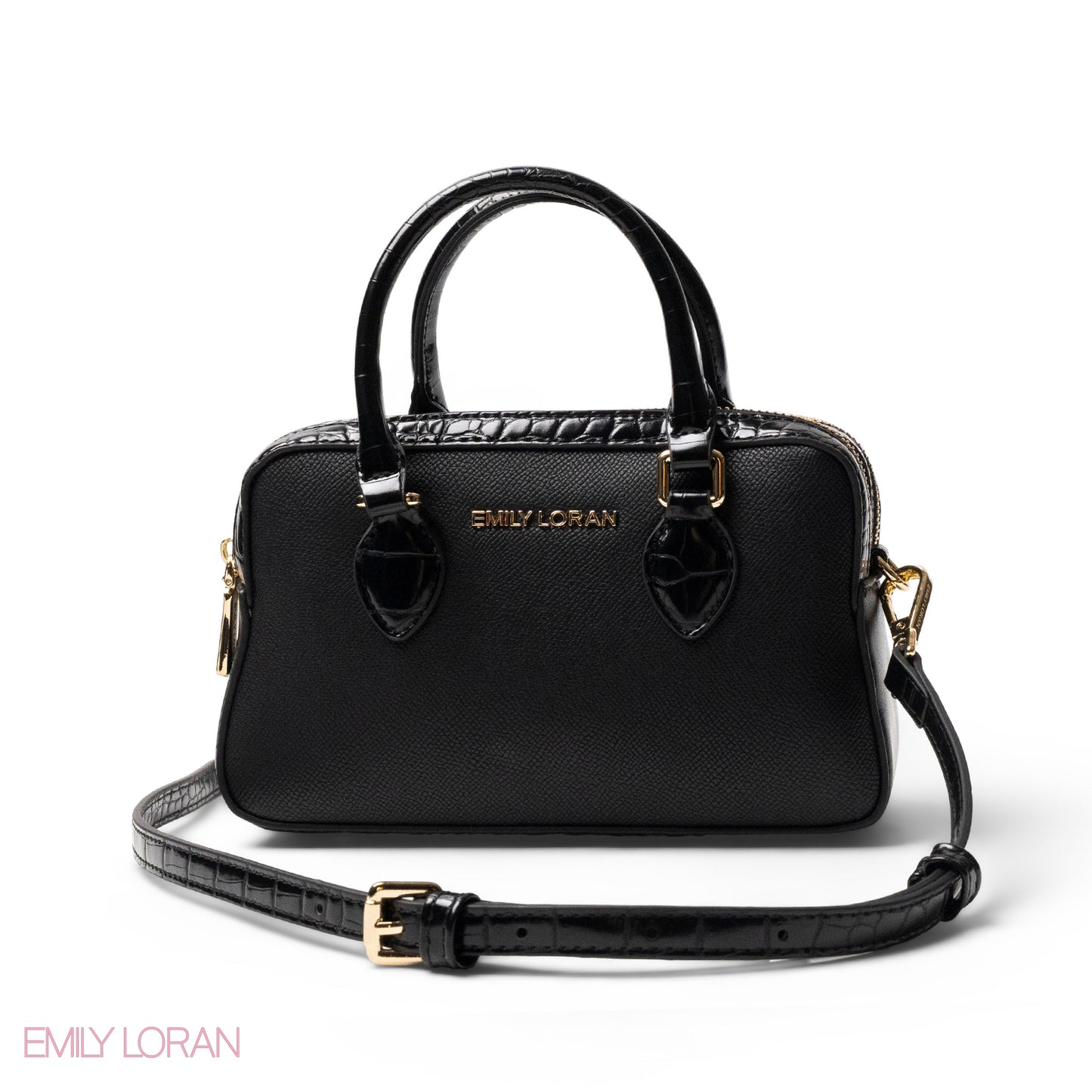 LEATHER HANDBAG WITH MINI WALLET TIGER -SMALL