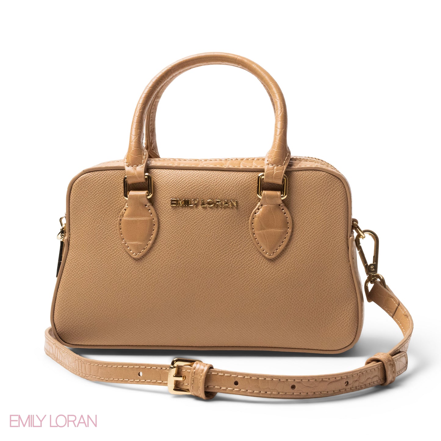 LEATHER HANDBAG WITH MINI WALLET LOGO EMILY-SMALL