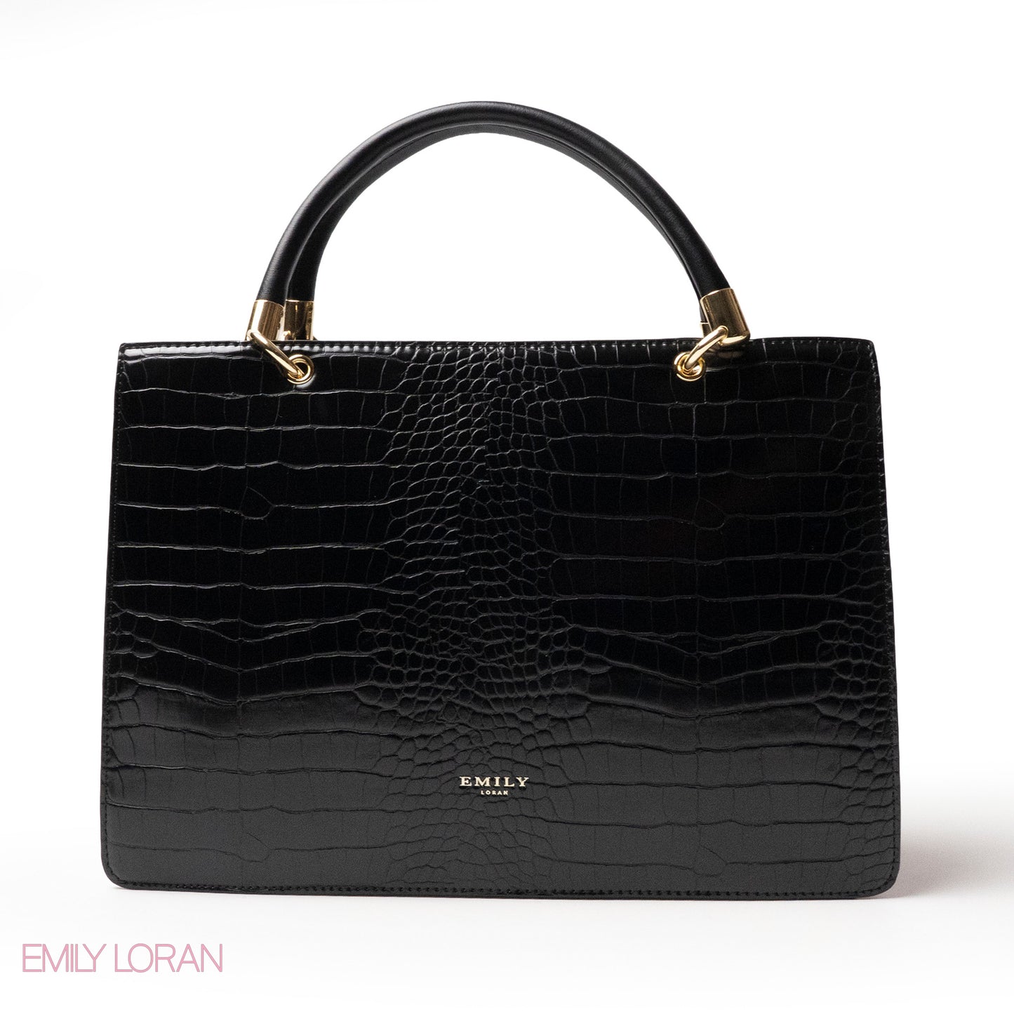 SNAKE LEATHER HANDBAG WITH FLAP - LARGE