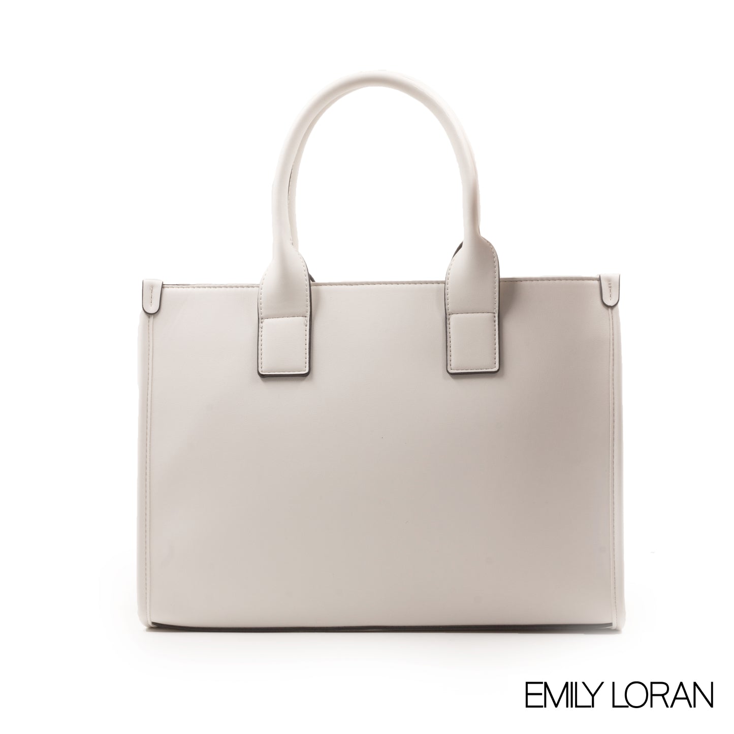 LEATHER HANDBAG WITH SMOOTH CROC DETAILS -LARGE