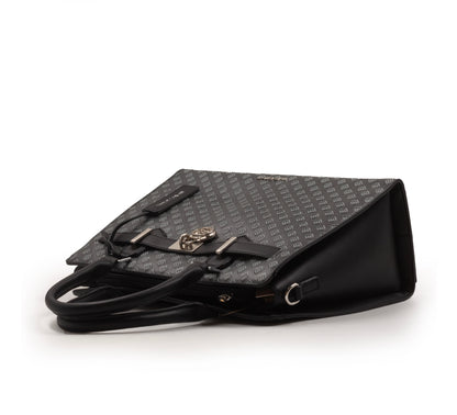 MODERN PRINTED HANDBAG WITH A CHAIN DETAIL -LARGE