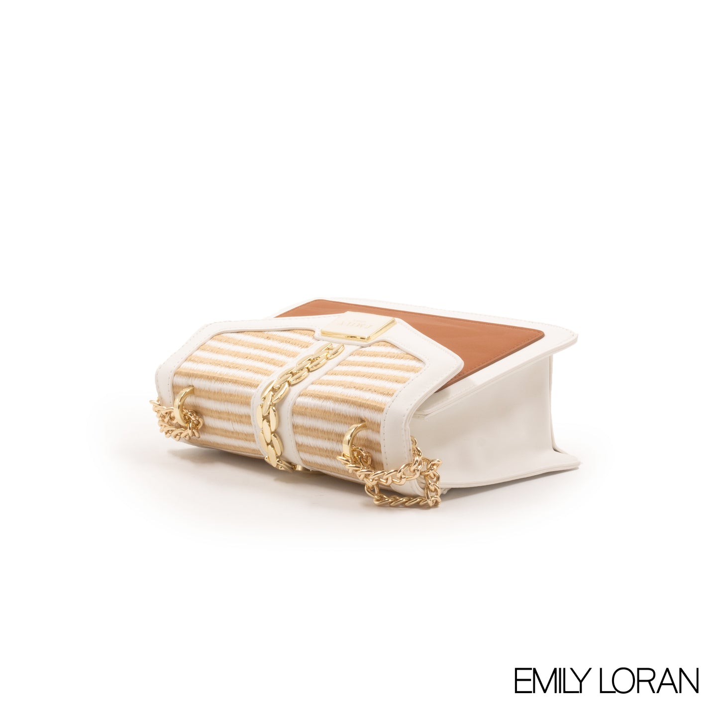 LEATHER CROSSBODY BAG WITH STRAW DETAILS- SMALL