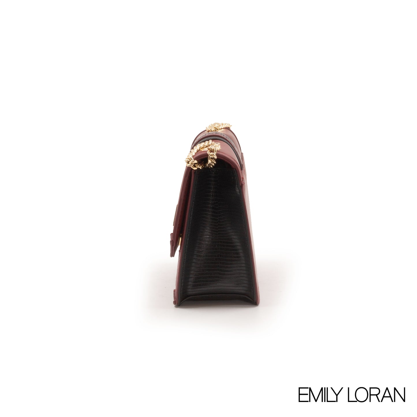 LEATHER CROSSBODY BAG WITH SNAKE DETAILS -SMALL