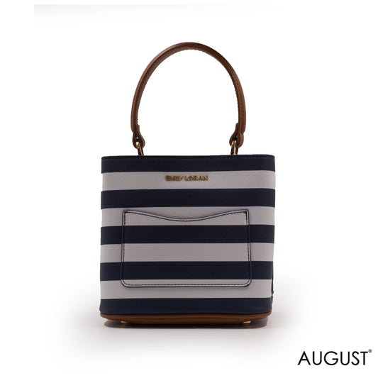 NAVY PRINT EMILY LORAN SHOULDER BAG