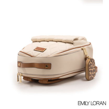 FAUX LEATHER BACKPACK WITH MINI TIGER WALLET
