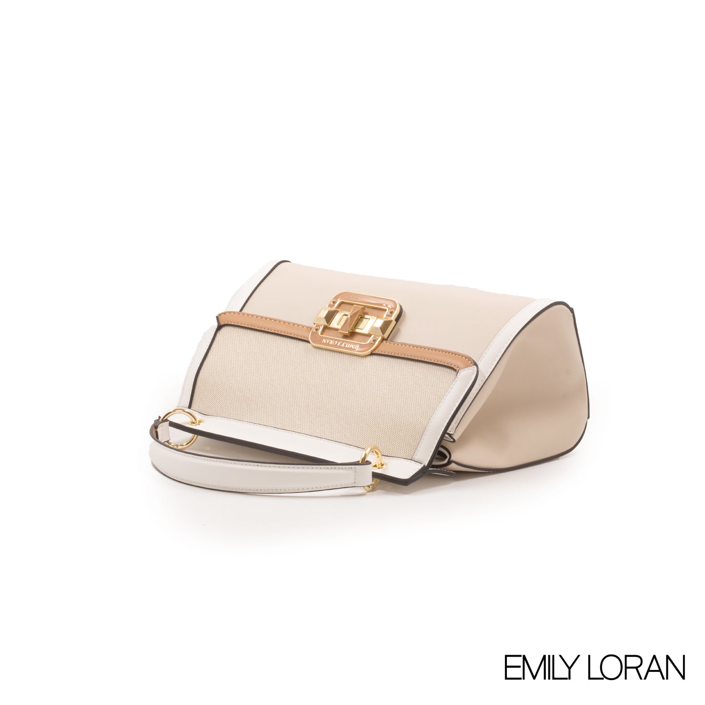 WOVEN STRAW HANDBAG WITH LEATHER ACCENTS -MED