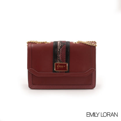 LEATHER CROSSBODY BAG WITH SNAKE DETAILS -SMALL