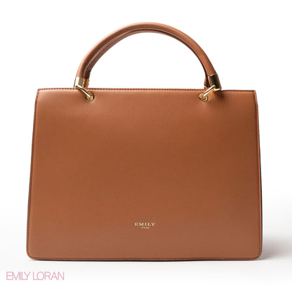 TIGER LEATHER HANDBAG WITH FLAP - LARGE