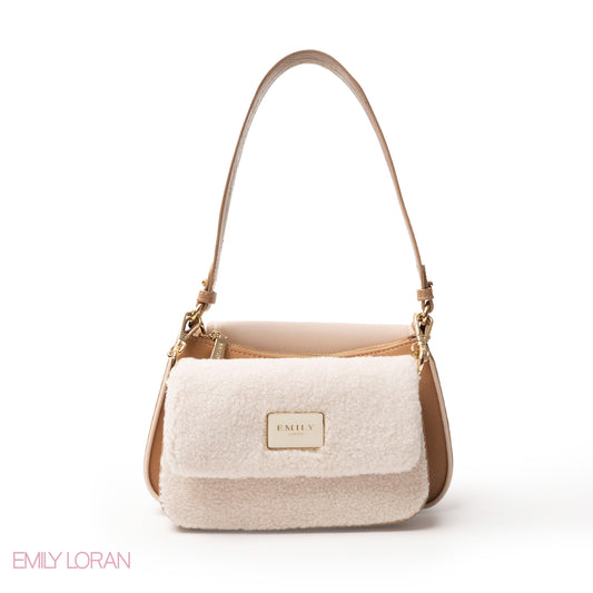 EMILY LORAN SHOULDERS BAG LEATHER AND FUR THREE-PIECES SET