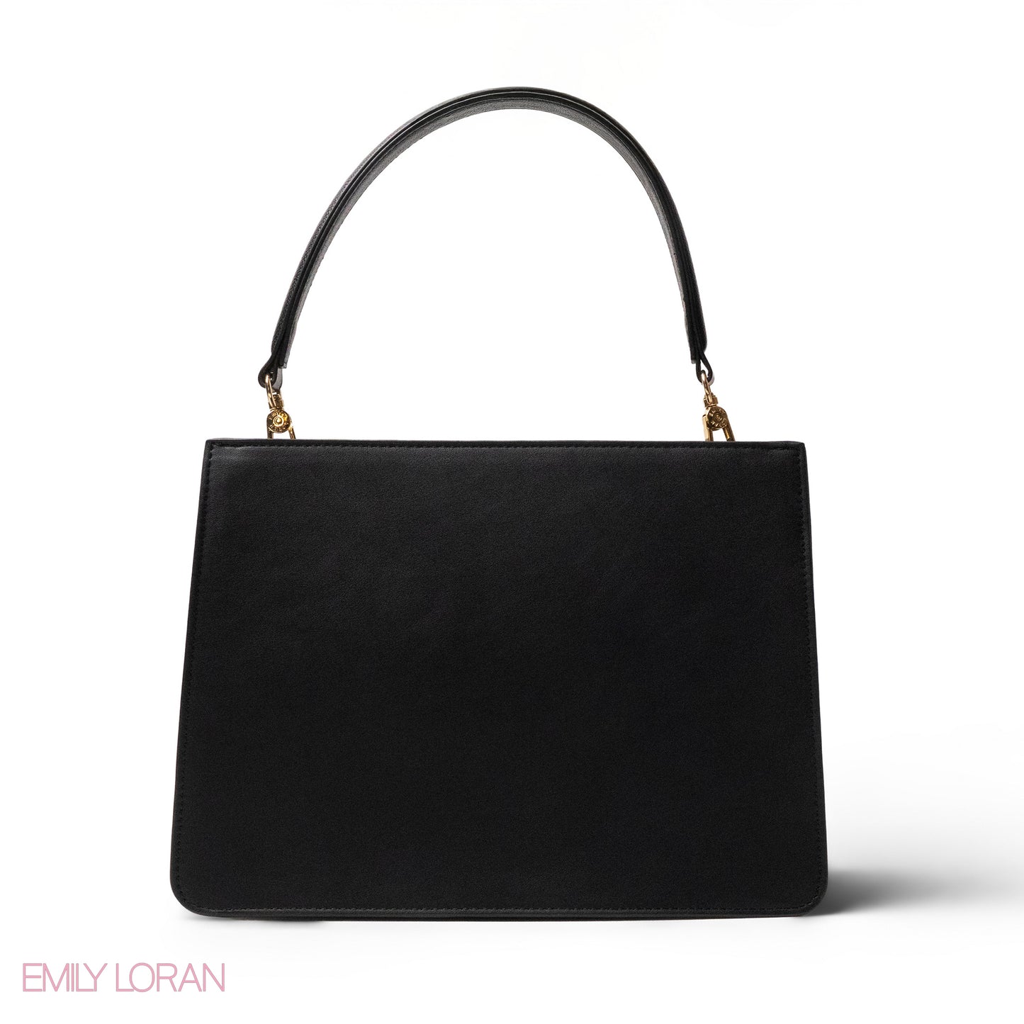 MATTE SMOOTH LEATHER HANDBAG WITH ACCESSORIES -MED