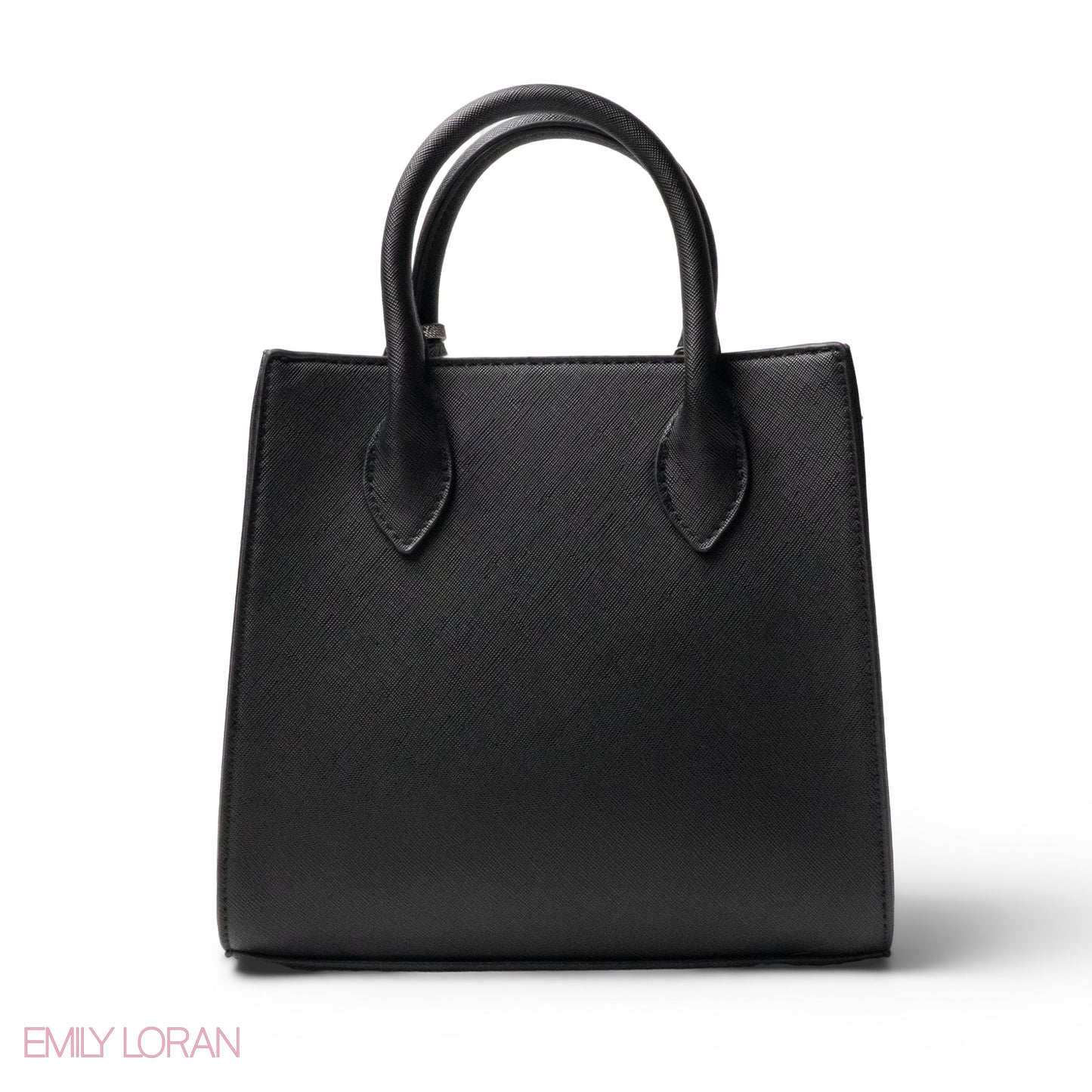 EMILY LOGO EMBOSSED LEATHER HANDBAG WITH MINI WALLET- SMALL