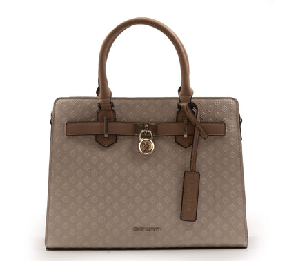 MODERN PRINTED HANDBAG WITH A CHAIN DETAIL -LARGE