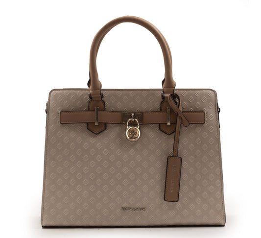 MODERN PRINTED HANDBAG WITH A CHAIN DETAIL -LARGE