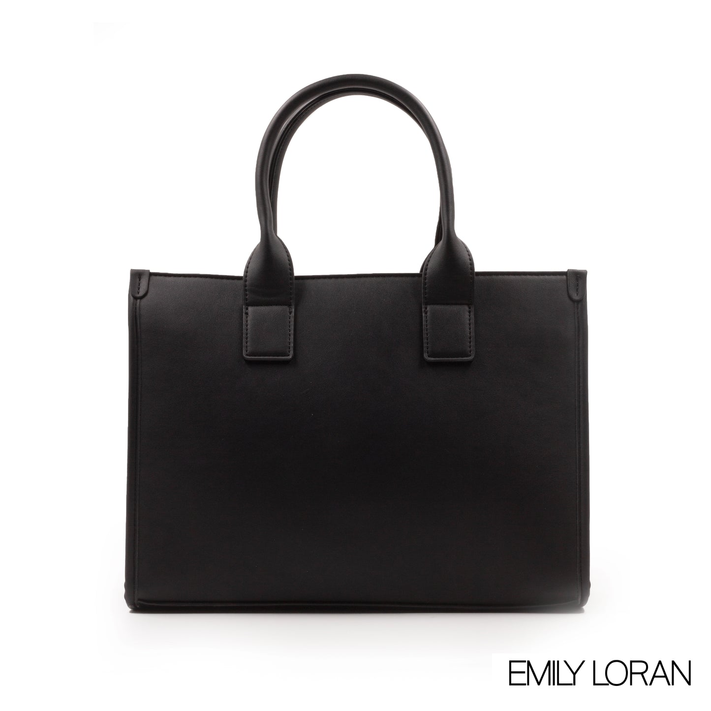 LEATHER HANDBAG WITH SMOOTH CROC DETAILS- LARGE