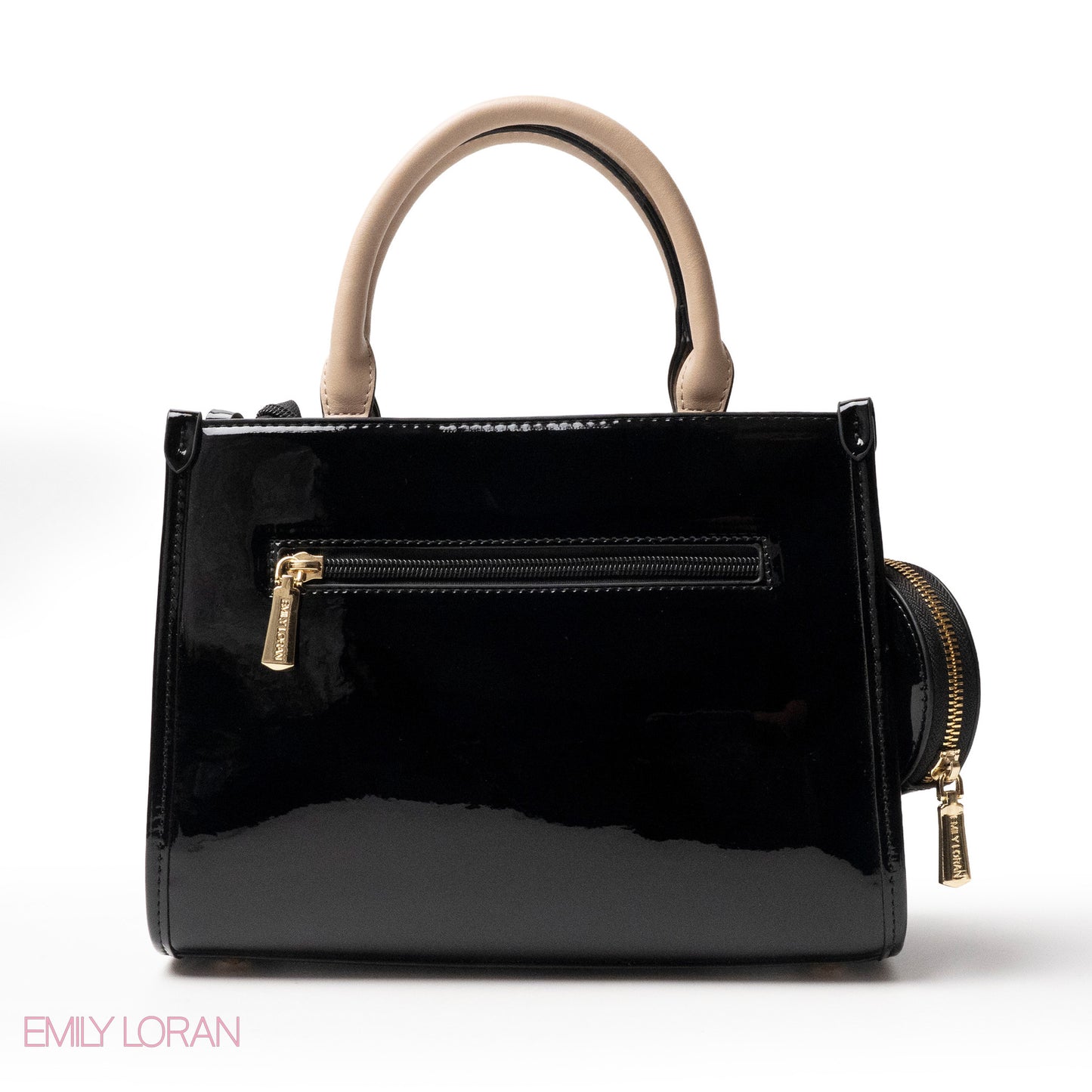 CLASSIC GLOSSY LEATHER PATTERNED HANDBAG - MED