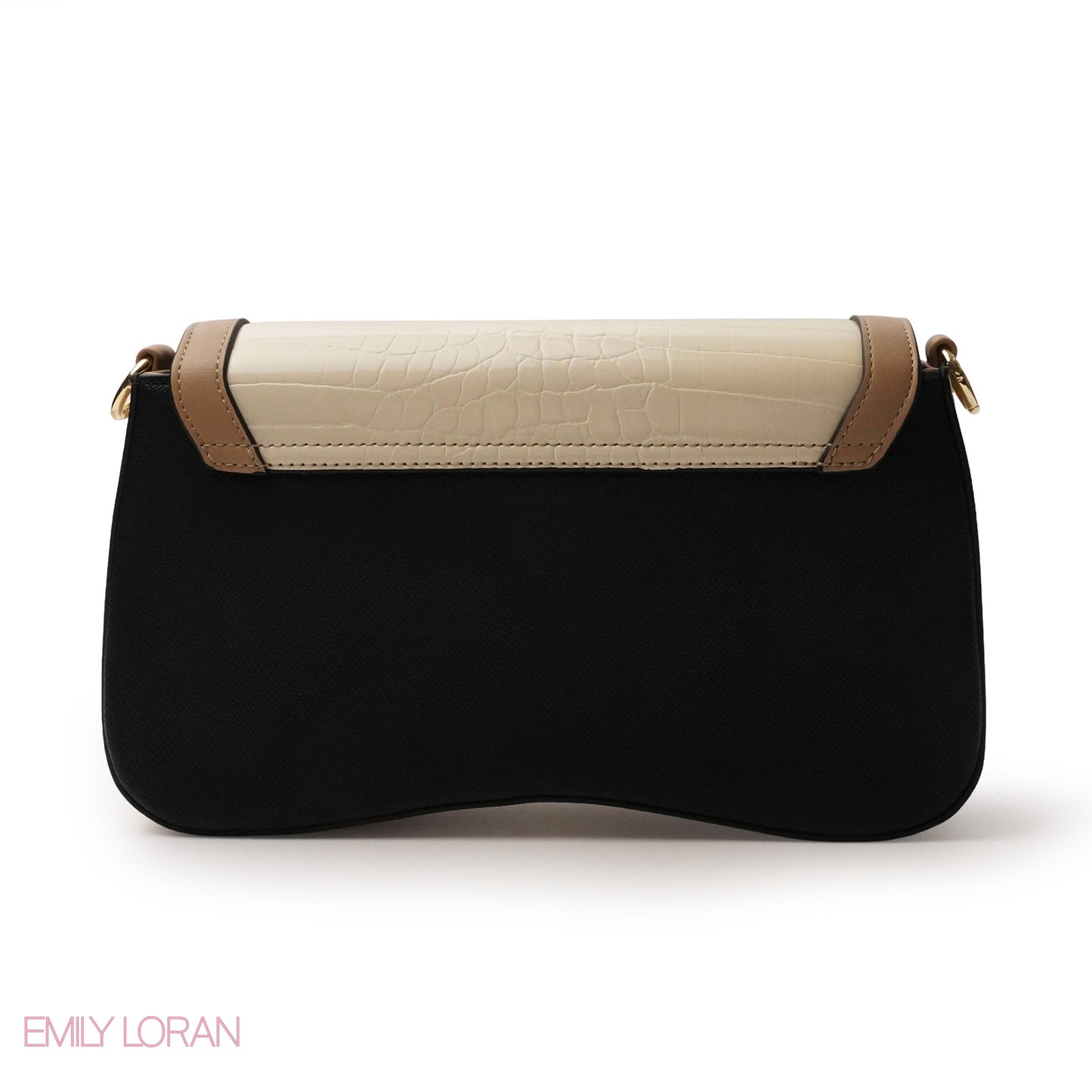 LEATHER CROSSBODY WITH CROC PRINT- SMALL