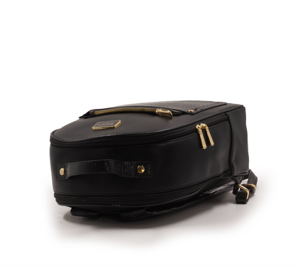 BLACK CROC BACKPACK WITH MINI WALLET