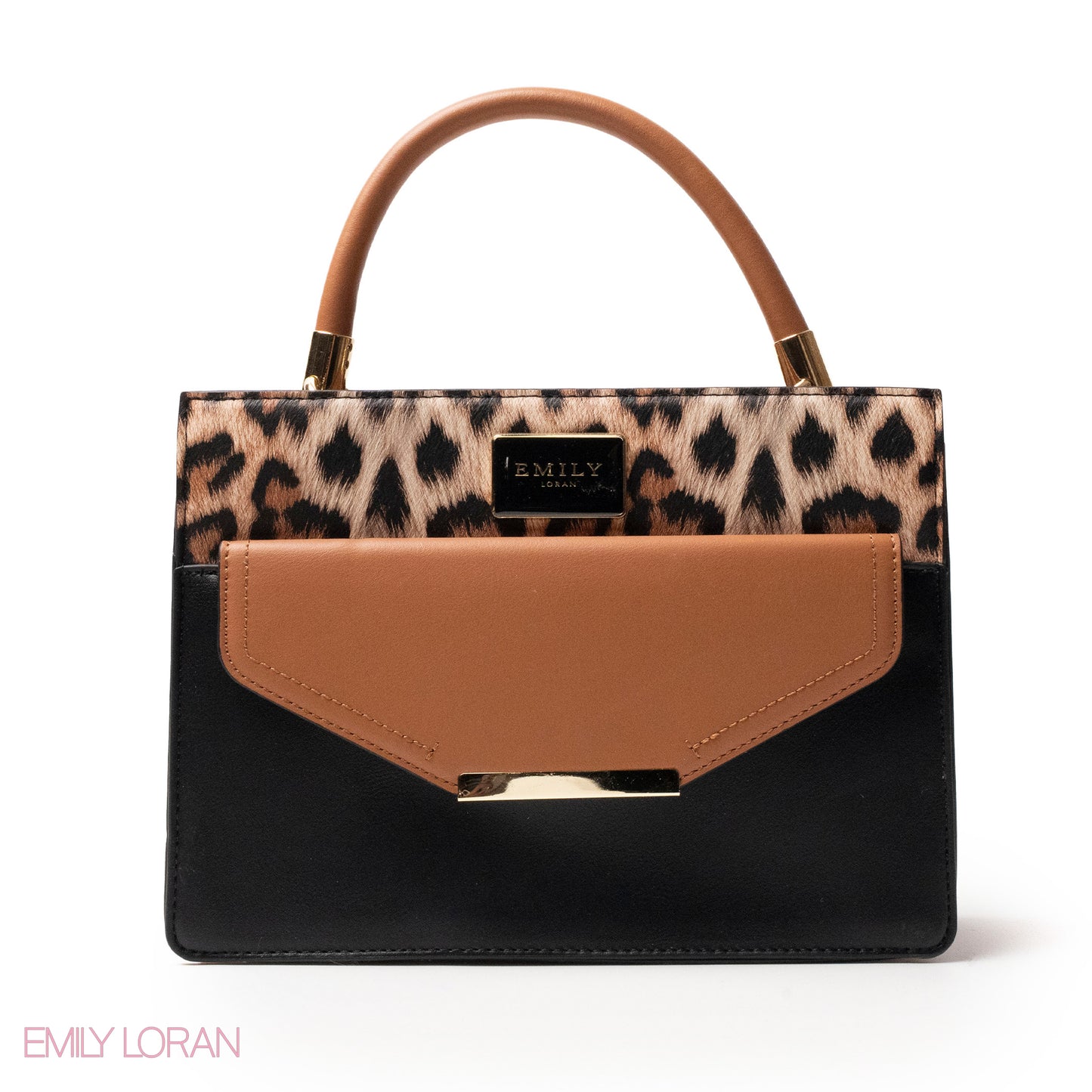 TIGER LEATHER HANDBAG WITH FLAP -MED