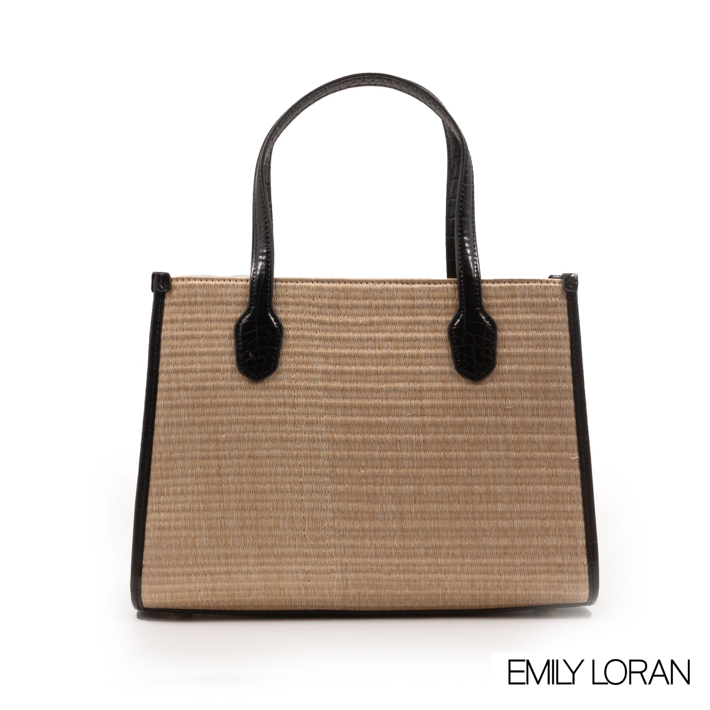 WOVEN FABRIC WITH CHEVRON PATTERNS BAG -MED