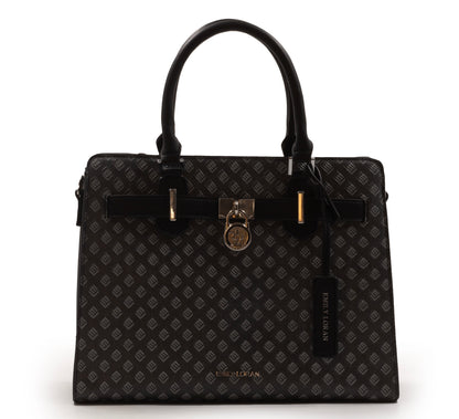 MODERN PRINTED HANDBAG WITH A CHAIN DETAIL -LARGE