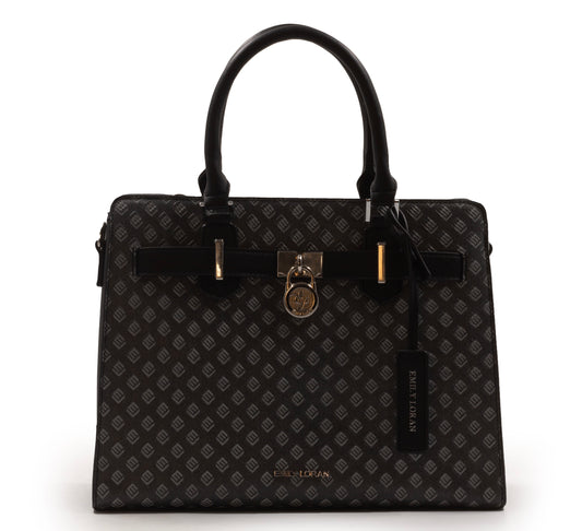 MODERN PRINTED HANDBAG WITH A CHAIN DETAIL -LARGE