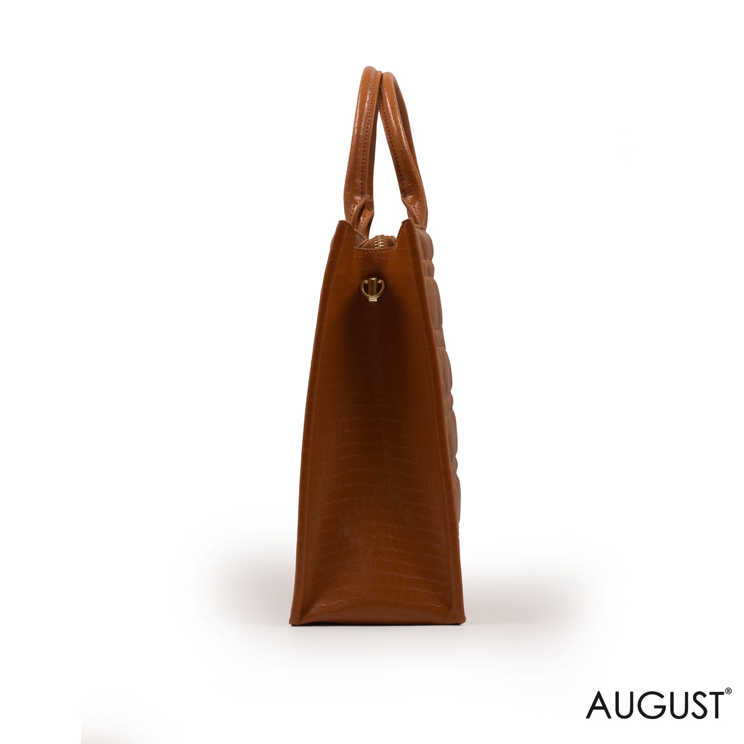 LEATHER EMILY LORAN  CAMEL SHOULDER BAG - LARG