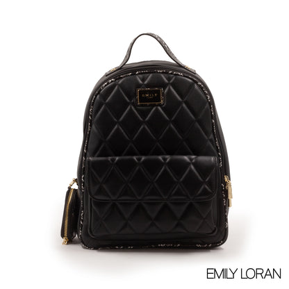 FAUX LEATHER BACKPACK WITH MINI SNAKE WALLET