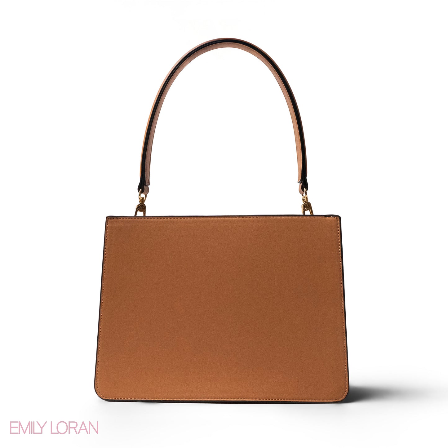 MATTE SMOOTH LEATHER HANDBAG WITH ACCESSORIES -MED