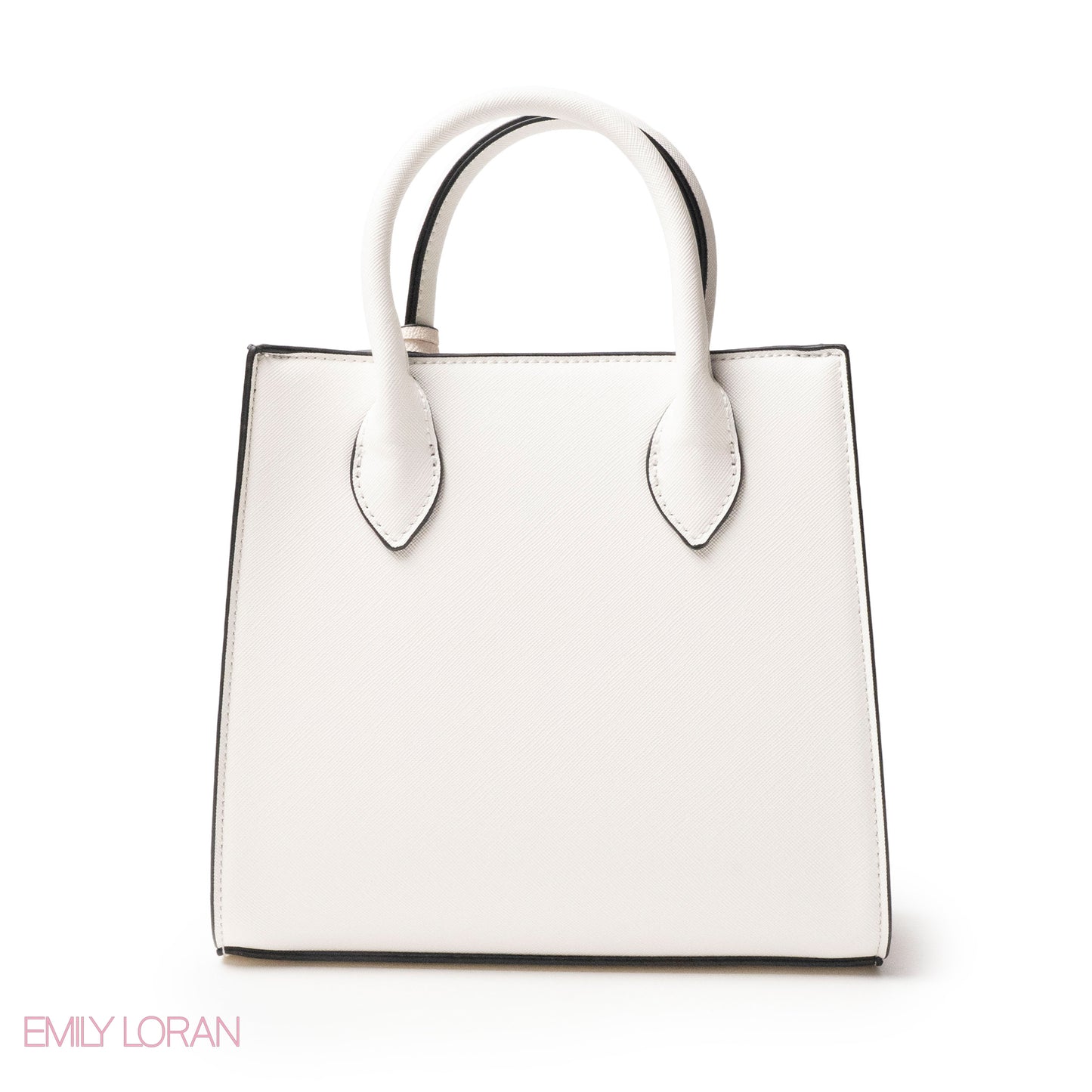 EMILY LOGO EMBOSSED LEATHER HANDBAG WITH MINI WALLET- SMALL