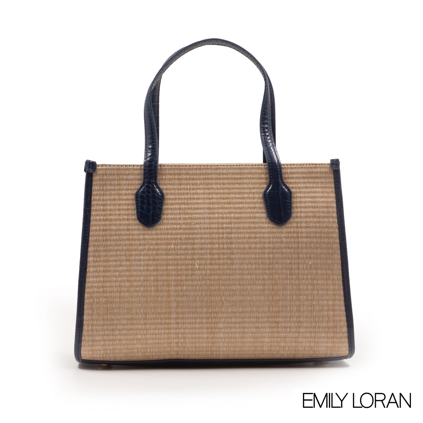 WOVEN FABRIC WITH CHEVRON PATTERNS BAG -MED