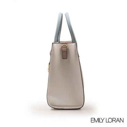 EMILY LORAN EMBOSSED LEATHER HANDBAG-LARGE