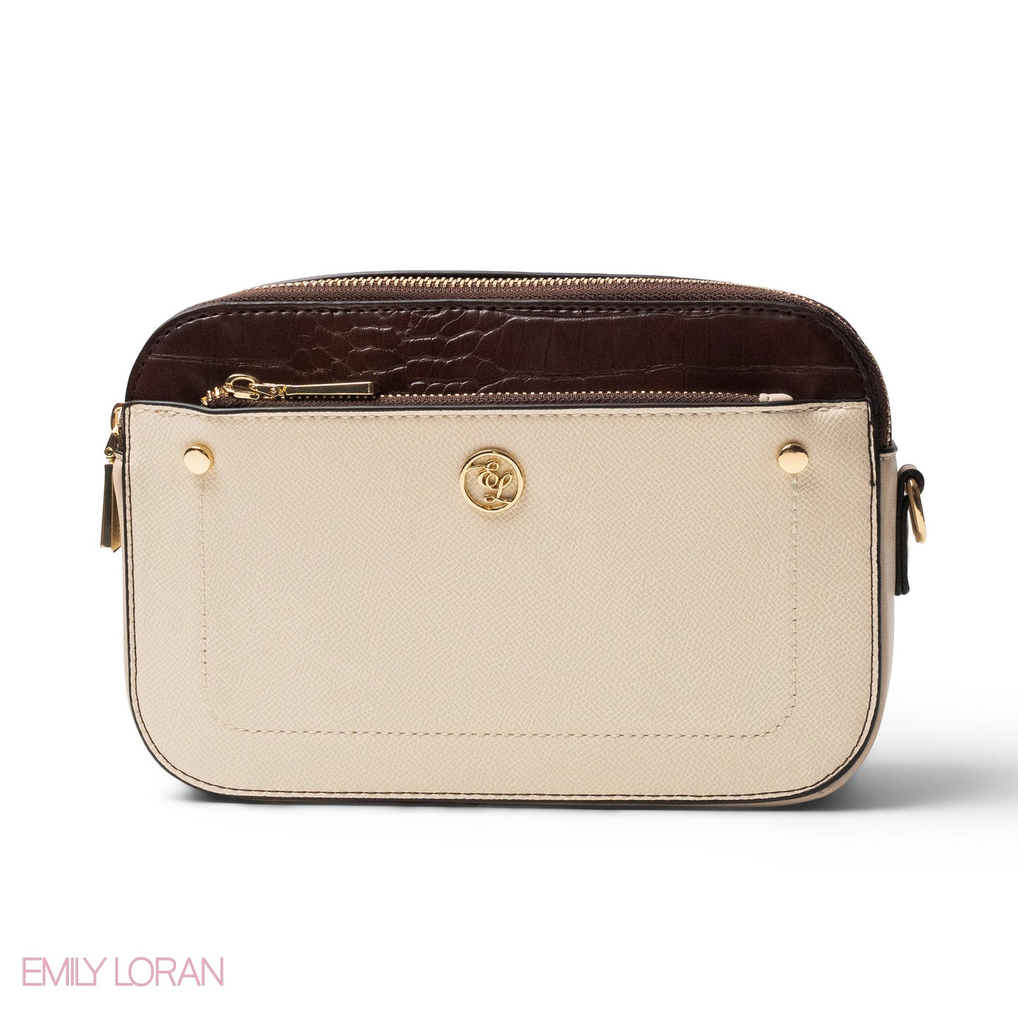 LEATHER CROSSBODY WITH DETAIL CROC TOUCH - SMALL