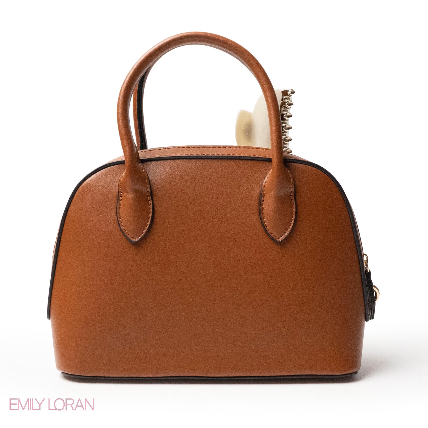 EMILY LORAN EMBOSSED LEATHER HANDBAG WITH ACCESSORIES -SMALL