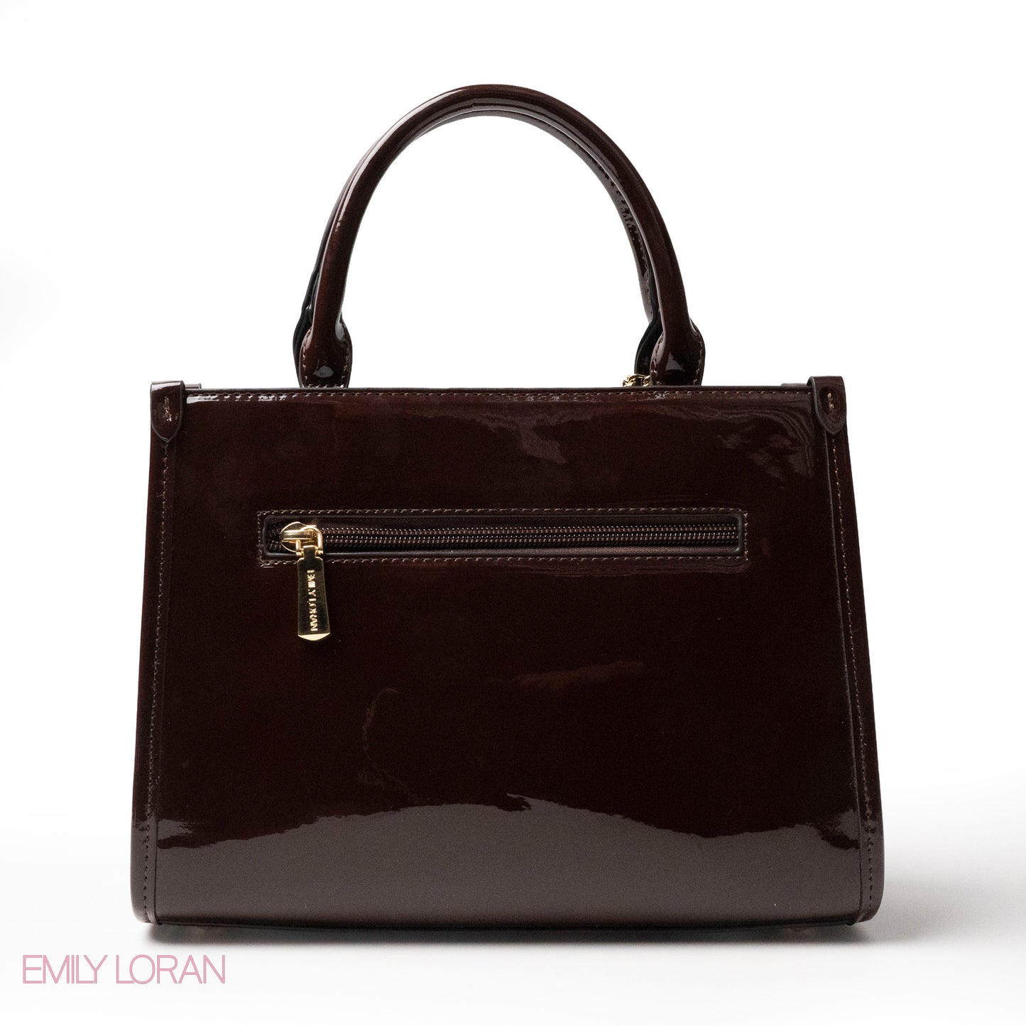 CLASSIC GLOSSY LEATHER PATTERNED HANDBAG - MED