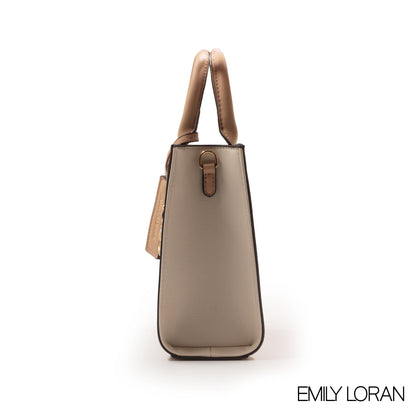 EMILY LORAN EMBOSSED LEATHER HANDBAG-SMALL