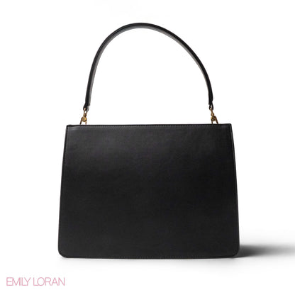 MATTE SMOOTH LEATHER HANDBAG WITH ACCESSORIES -LARGE