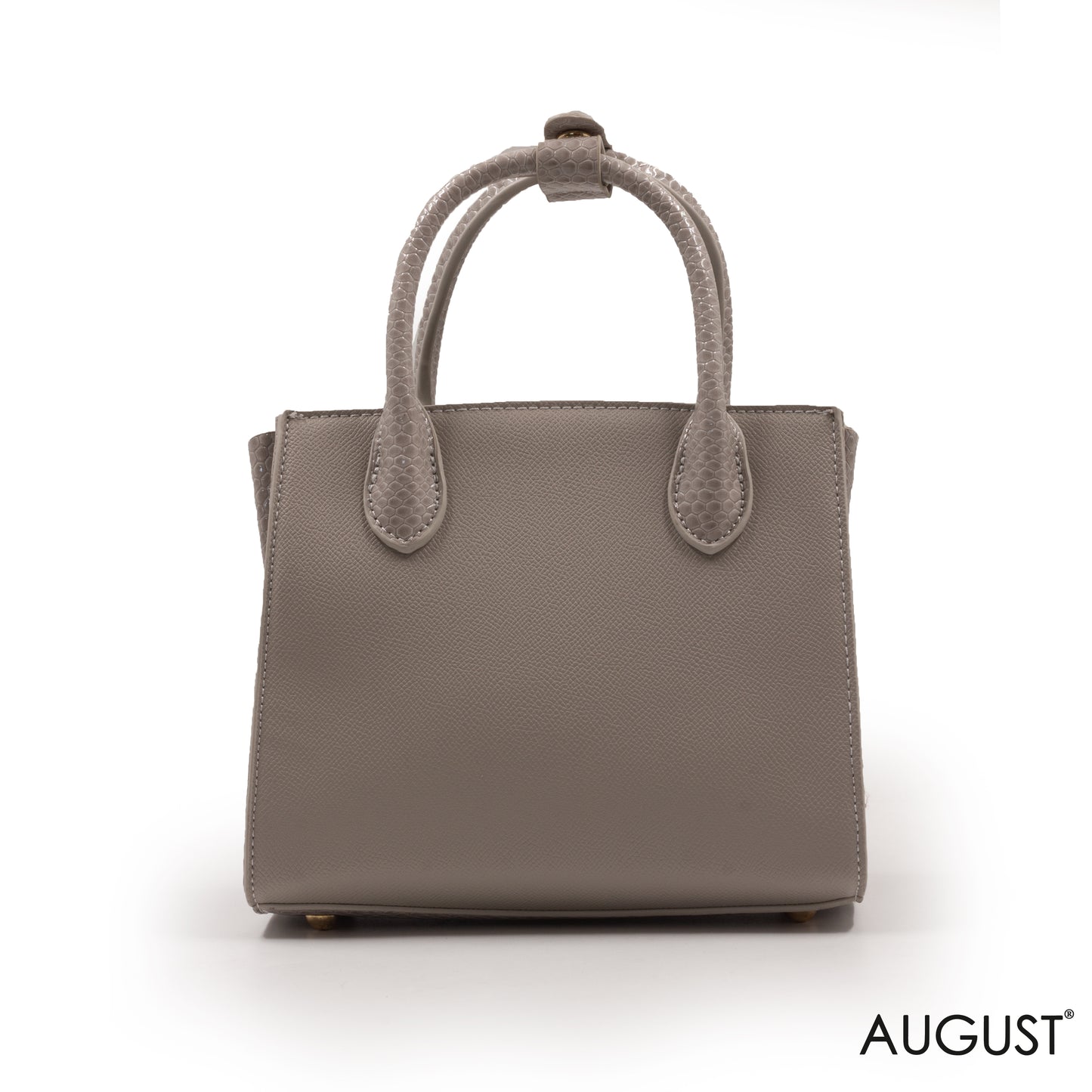 LEATHER HANDLE SHOPPER BAG-SMALL