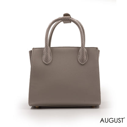 LEATHER HANDLE SHOPPER BAG-SMALL