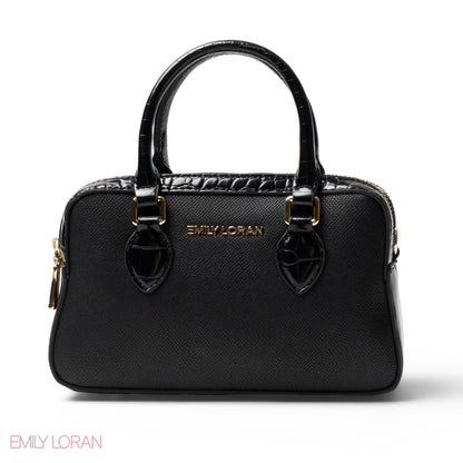 LEATHER HANDBAG WITH MINI WALLET TIGER -SMALL