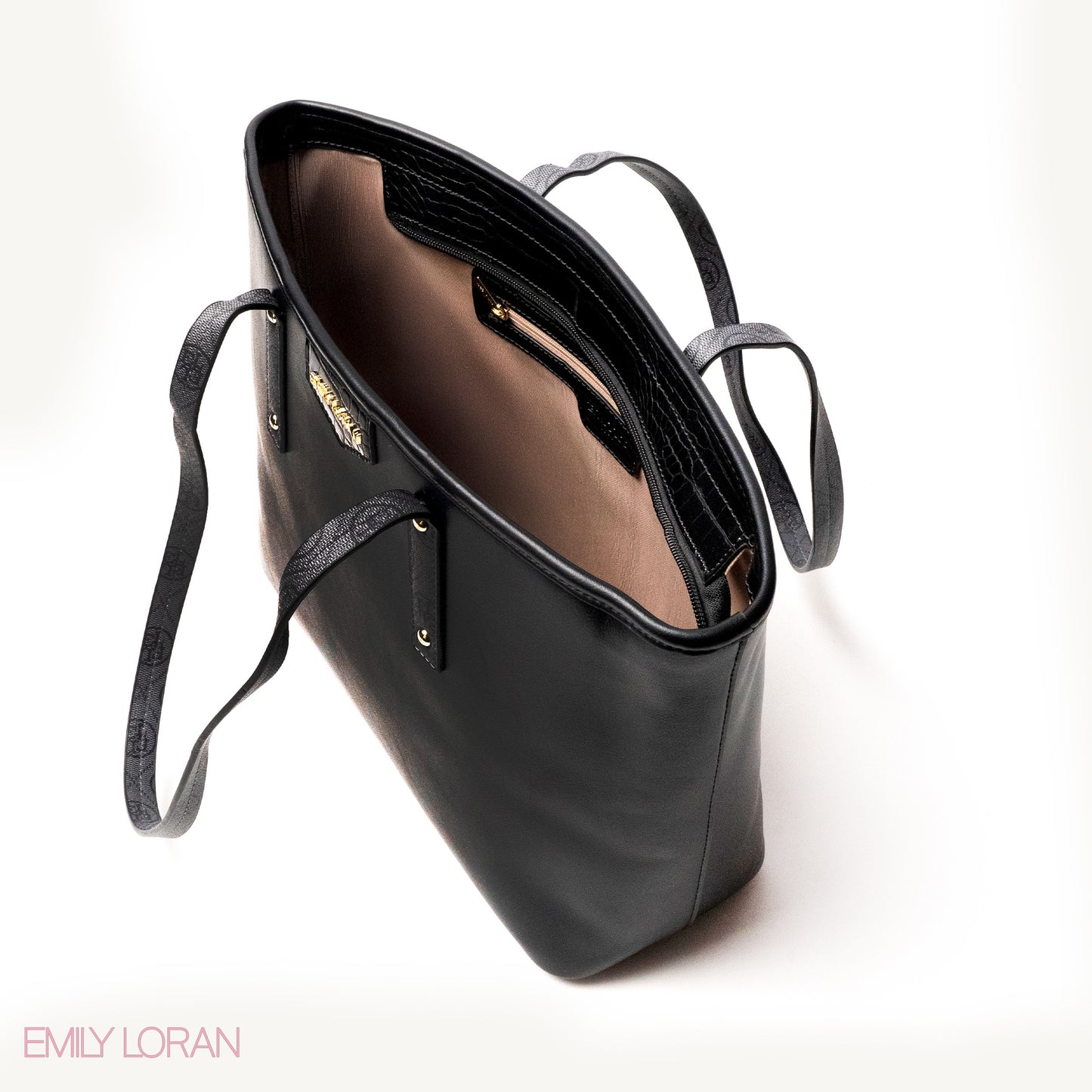 EMILY LOGO-PRINT LEATHER SHOULDERS BAG WITH A SMALL BAG - LARGE