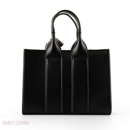 SPECIAL DESIGN LEATHER HANDBAG WITH SCARF - MED