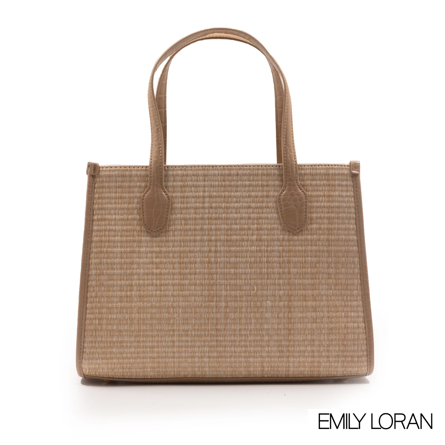 WOVEN FABRIC WITH CHEVRON PATTERNS BAG -MED